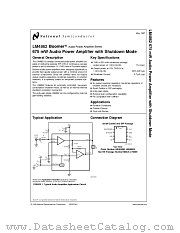 LM4862N datasheet pdf National Semiconductor