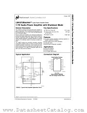 LM4870M datasheet pdf National Semiconductor