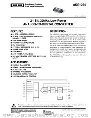 ADS1254 datasheet pdf Burr Brown