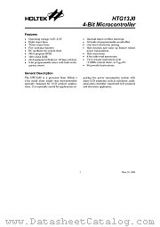 HTG13J0 datasheet pdf Holtek Semiconductor