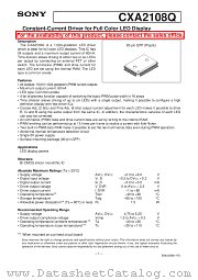 CXA2108 datasheet pdf SONY