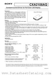 CXA2108AQ datasheet pdf SONY