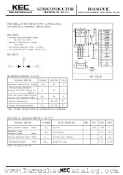 B10A60 datasheet pdf Korea Electronics (KEC)