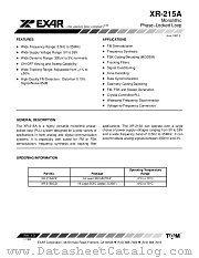 XR-215ACD datasheet pdf Exar