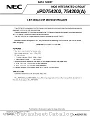 UPD754202GSA datasheet pdf NEC