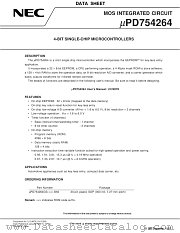 UPD754264GS datasheet pdf NEC