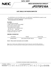 UPD75P216A datasheet pdf NEC