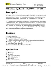 PT2380S datasheet pdf Princeton Technology Corporation