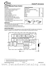 BTS432E2 datasheet pdf Infineon