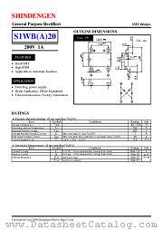 S1WB20 datasheet pdf Shindengen