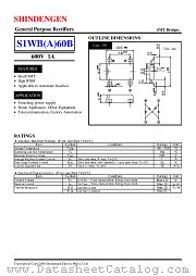 S1WB60B datasheet pdf Shindengen