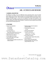 W39L512-90 datasheet pdf Winbond Electronics