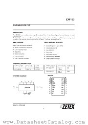 ZXF103 datasheet pdf Zetex Semiconductors