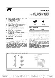 M74VHC594RMTR datasheet pdf ST Microelectronics
