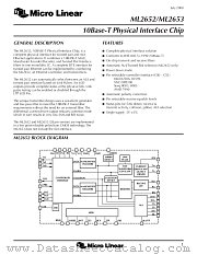 ML2653CH datasheet pdf Micro Linear