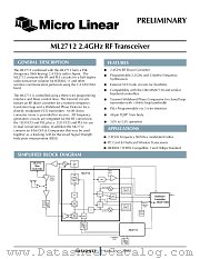 ML2712CH datasheet pdf Micro Linear