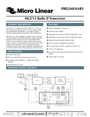 ML2713CH datasheet pdf Micro Linear