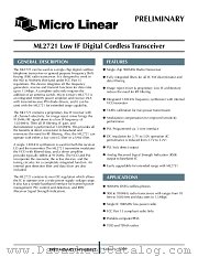 ML2721DH datasheet pdf Micro Linear