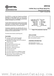 SP5748KG datasheet pdf Mitel Semiconductor