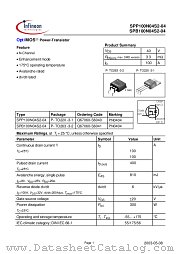 SPB100N04S2-04 datasheet pdf Infineon