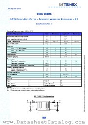 TMXW305 datasheet pdf Temex Electronics