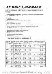 UPD1708G-X19 datasheet pdf NEC