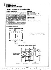 LM592 datasheet pdf National Semiconductor
