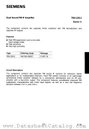 TBA229-2 datasheet pdf Infineon