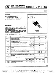 TYN1225 datasheet pdf ST Microelectronics