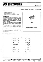 LS285 datasheet pdf ST Microelectronics