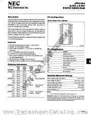 UPD4464 datasheet pdf NEC