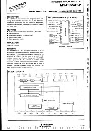 M54965ASP datasheet pdf Mitsubishi Electric Corporation