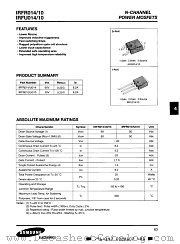 IRFR010 datasheet pdf Samsung Electronic