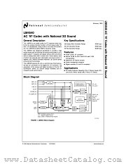 LM4540VH datasheet pdf National Semiconductor