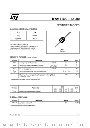BY214-400 datasheet pdf ST Microelectronics