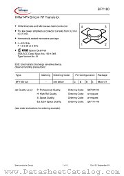 BFY180ES datasheet pdf Infineon