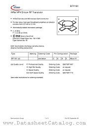 BFY181 datasheet pdf Infineon