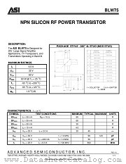 BLW75 datasheet pdf Advanced Semiconductor