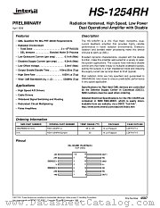 HS-1254RH datasheet pdf Intersil