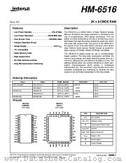 HM1-6516B-9 datasheet pdf Intersil