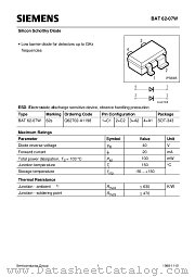BAT62-07 datasheet pdf Siemens