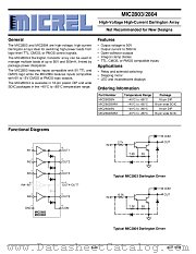 MIC2803 datasheet pdf Micrel Semiconductor