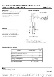 MIE-114A1 datasheet pdf Unity Opto Technology
