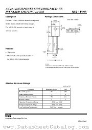 MIE-114H4 datasheet pdf Unity Opto Technology