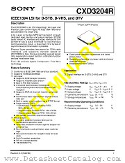 CXD3204R datasheet pdf SONY