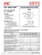 B125-C1500 datasheet pdf EIC discrete Semiconductors