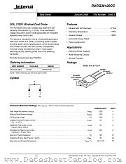 RURG30120CC datasheet pdf Intersil