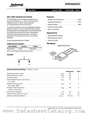 RURG3020CC datasheet pdf Intersil