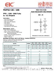 RGP02-12 datasheet pdf EIC discrete Semiconductors