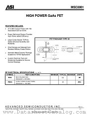 MSC8001 datasheet pdf Advanced Semiconductor